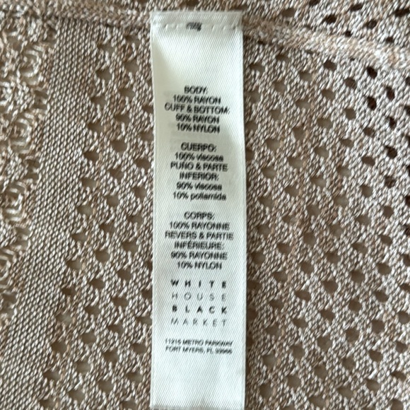 White House Black Market Long Cardigan Medium 100% Rayon - Picture 4 of 4